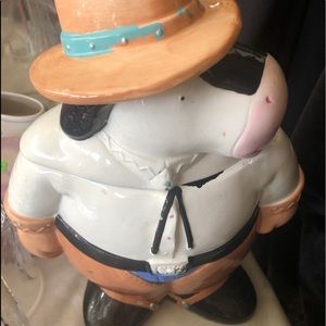 Cow cookie jar-glass